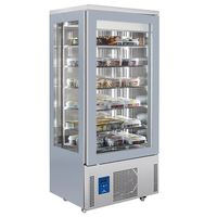 Upright Refrigerated Display With 5 Squared Glass Shelves, Ventilated Cooling, -15°/-25°c, Mastro KD6QF