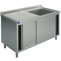 Mastro Wasbakunit Op Kastje, 1 Wasbak, Afdruipdeel Links, Met Schuifdeuren, 1000X700 Mm | SLA1GS1007