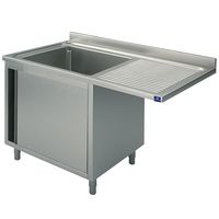 Mastro Wasbakunit Op Kastje Met Scharnierdeur, Voor Inbouwvaatwasser, 1 Linker Wasbak, 1200X700 Mm | SLA1LD1207
