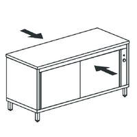 Verwarmde Doorgeefkast Met Schuifdeuren, 1700X700 Mm