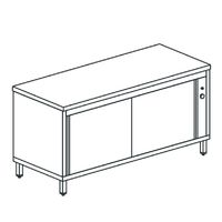 Verwarmde Werkbank Met Schuifdeuren, Zonder Opstand, 1300X700 Mm