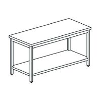 Mastro STL5060 Work table with shelf, without upstand, 600x500 mm