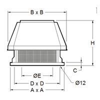 Afzuiger Voor Op Het Dak Met 2 Snelheden, 3900 M³/Uur