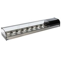 Gekoelde Tapasvitrine | B=193cm | 8x GN1/3-40mm | geventileerd | Zwart | Mastro TPFR8IA