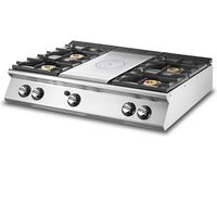 Mastro Bakplaat - Gas - Solide Top - Tafelmodel - 4 Branders - V70120TPPCG2T