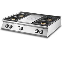 Mastro Bakplaat - Gas - Solide Top - Tafelmodel - 4 Branders - V90120TPPCG2T