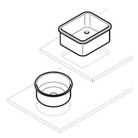 Drop-In Sink, Square, 400x400 mm, Mastro VAI4040