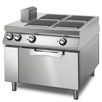 Electric Range With 4 Squared Plates On Static Electric Oven,  Two-Sided Panel Control, Virtus VS110100CFE