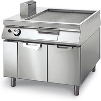 Gas Griddle Smooth On Cabinet With Door, Two-Sided Panel Control, Virtus VS110100FTG