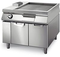 Electric Griddle ½ Smooth ½ Ribbed On Cabinet With Door, Two-Sided Panel Control, Virtus VS110100FTRE