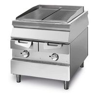 Electric Grill On Cabinet With Water Drawers, Surface of Cast-Iron Meat/ Fish, Virtus VS11080GRACQE