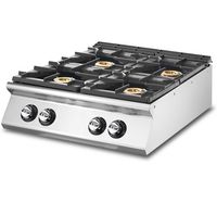 Gas Range With 4 Burners Each 6 KW, Pressed Working Top - Virtus VS7080PCGST