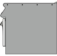 Mastro Zijpaneel Voor Apparatuur Dat Rug Tegen Rug Staat, Vs700, Linkerzijde | VS70PLSX