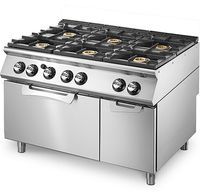 Mastro Gasselector Op Statische Gas Oven Gn 2/1 En Afgesloten Kast, 6 Branders | VS90120CFG