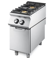 Gas Range With 2 Burners On Closed Cabinet, Pressed Working Top, Virtus VS9040PCGSP