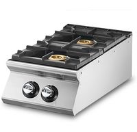 Gas Range With 2 Burners, Pressed Working Top, Virtus VS9040PCGST
