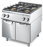 Gas Range With 4 Burners On Closed Cabinet, Pressed Working Top, Virtus VS9080PCGSP