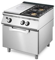 Mastro Bakplaat - Gas Solide Top Op Statische Gasoven Gn 2/1 + 2 Branders - VS9080TPPCFG