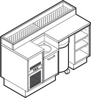 Sashimi Station 1600 mm With Refrigerated Ice Well and Wash Basin, Virtus VSSSICE160