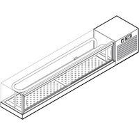 Sushi Display | 190cm | LED | +1°/+6°C - Statisch | Virtus VSVS190