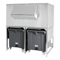 Ijsblokjesbak Met 2 Karren Voor Bab0005, Capaciteit 300 Kg + 2X 108 Kg