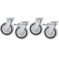Set of 4 Castors For Stand For Bakery/ Pizza (2 With Brake), Mastro Z/PR4KIT