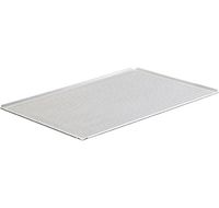 Baking Tray In Aluminium Uncoated, 600x400 mm - 4 Sides 45°, Perforated, virtus Z/SBTAL6040