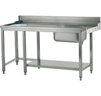 Mastro Aanrijktafel Voor Linkerzijde, Met Wasbak Links En Afvalgat, B=1800 Mm | Z/TISFR1800