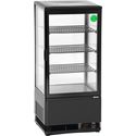 Bartscher Mini Koelvitrine 78L Zwart - 700277G