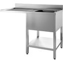 Spoeltafel met Bodemschap | 120x70cm | Vaatwasser | Rechts | 7452.0470