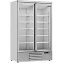 Display koelkast | 2 glasdeuren | 1000 L | zilver | Combisteel | 7455.2200