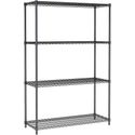 STELLING 4 LEVELS 1200 ZWART DEMONTABEL - Combisteel 7530.0030