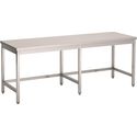 Werktafel | open onderstel | 240cm | RVS | Combisteel | 7812.0151