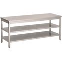 Werktafel met 2 schappen | 140cm breed | RVS | Combisteel | 7812.0339