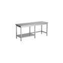 Werktafel met half Bodemschap | 180cm | RVS | Combisteel | 7812.0356