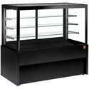 Panoramische Uitstaltoonbank, Verwarmd, 4 Niveaus, Zonder Reserve - Zwart, Diamond Cb12ht-B9-P