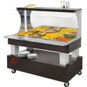 Diamond Warm wandbuffet, bain-marie, 4x GN 1/1-150 (Wengé hout) | ABM/4N-B1