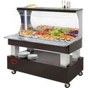 Diamond Buffet - Wandsalad bar, gekoeld, 4x GN 1/1-150 (Wengé hout) | ASB/4N-B1-R2