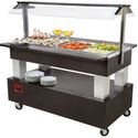 Diamond Buffet - Salad bar, gekoeld, 4x GN 1/1-150 (Wengé hout) | BSB/4N-B1-R2