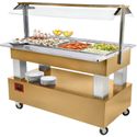 Diamond Buffet - Salad bar, gekoeld, 4x GN 1/1-150 (Licht eiken hout) | BSB/4N-D1-R2