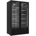 Diamond Positieve Gekoelde Vitrine 1142 Liter, 2 Schuifdeuren - ZWART - DRP12-2B