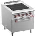 Elektrisch Fornuis Met 4 Verlaagde Kookplaten Op Oven GN 2/1 - Diamond E9/4SPF8-N