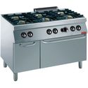 Gasfornuis met oven | GN 2/1 | Neutrale kast | 1700 Line | G17/6BFA12-N | Diamond