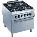Diamond Gasfornuis 4 branders op elektrische oven GN2/1 | G22/4BFE8-230/3--N