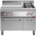 Fornuis - Doorkookplaat - 2 Gasbranders - Gasoven - Neutrale Kast - Diamond G65/T2BFA11-N