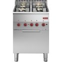 Gasfornuis 4 Branders En Elektrische Convectie-Oven GN 2/3 - Diamond G60/4BFEV6-N