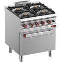 Gasfornuis 4 Branders Met Gasoven GN 2/1 - Diamond G7/4BF7-N