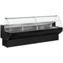 Gekoelde Vitrinetoonbank Gebogen Ruit, Geforceerd, Met Reserve - Zwart, Diamond ML15/B5-VV/R2