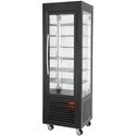 Panoramische Vriesvitrine geforceerd | 360L, 5 Roosters | R290, milieuvriendelijk | -5°C / -20°C | Zwart | Diamond SNE/GB-B7-R2