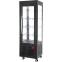Panoramische Koelvitrine geforceerd | 360L, 5 Roosters | R290, milieuvriendelijk | +2°C / +10°C | Zwart | SNE/GN-B7-R2